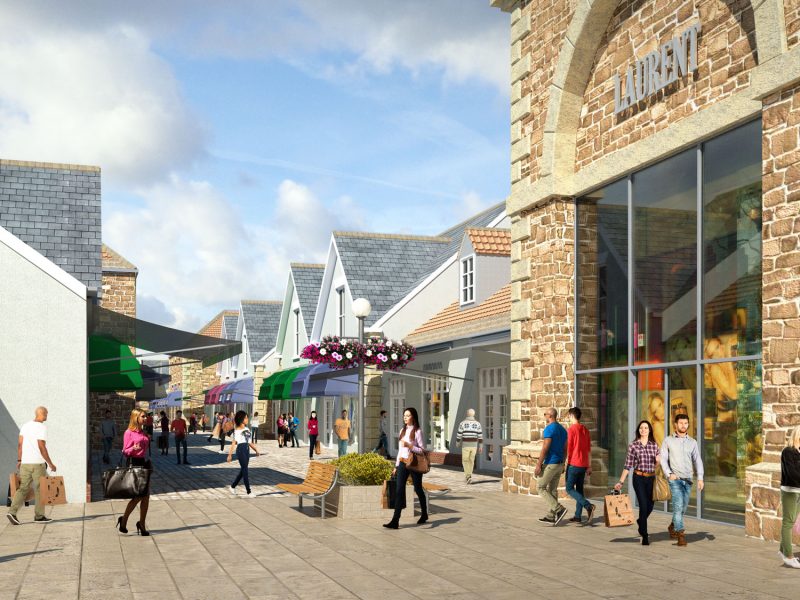 Scotch Corner Designer Village 3D Render 2