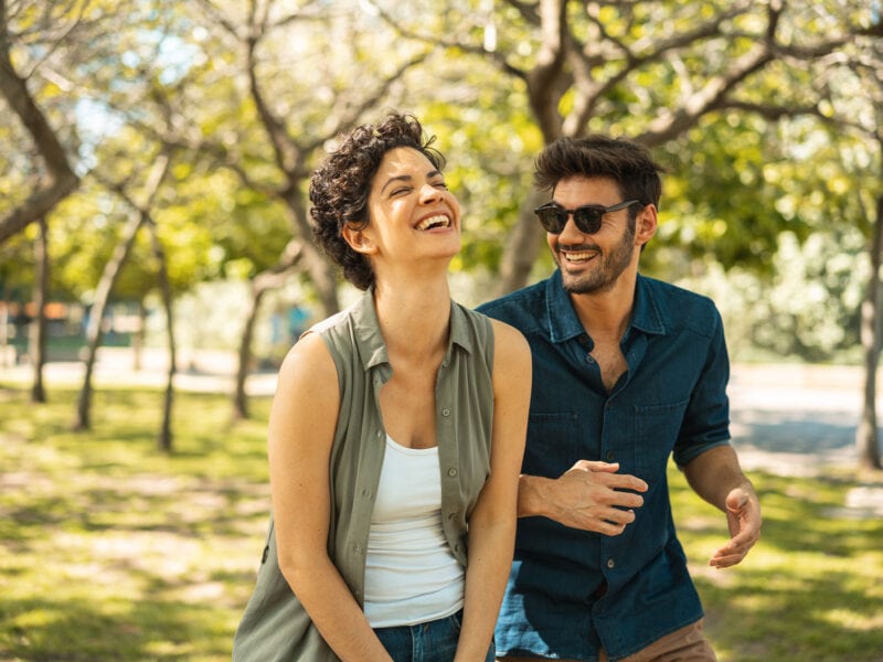 a laughing couple
